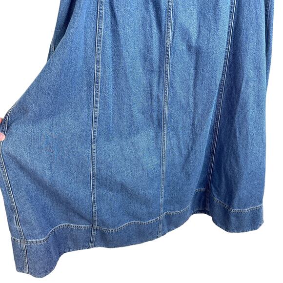NWT Gap UltraSoft Denim Maxi Dress Plus Size XXL Sleeveless A-Line Jean Midi 2X - Picture 7 of 13